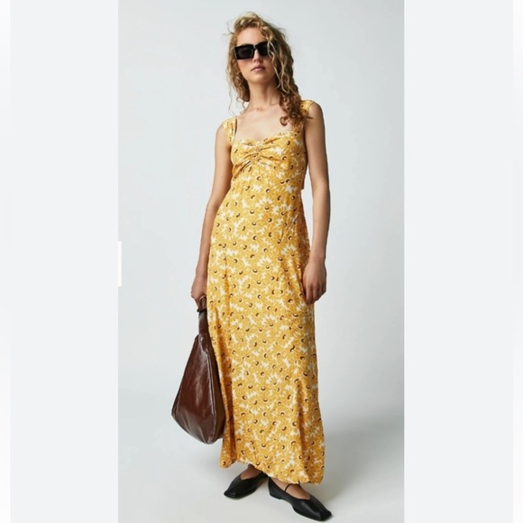 Free People / Rosalee Floral Midi Dress NWOT - Picture 1 of 6
